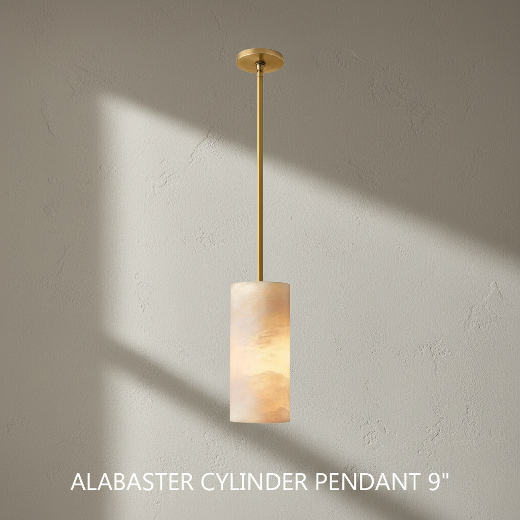 Morylighting Alabaster Cylinder Pendant - Background Shot