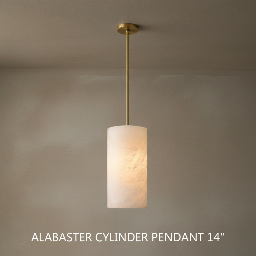 Morylighting Alabaster Cylinder Pendant - Background Shot