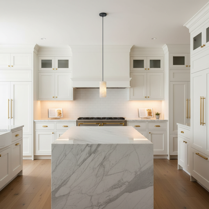 Morylighting Alabaster Cylinder Pendant - high-end American kitchen