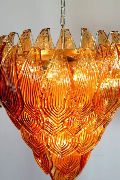 Art Style Amber Felci Glass Chandelier - view 16 | morylighting