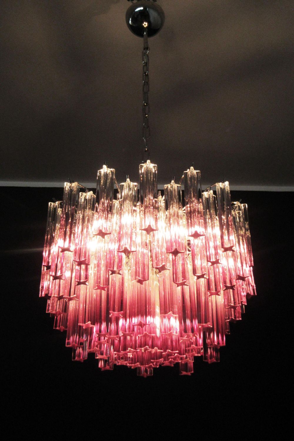 Amethyst Art Glass Prism Chandelier - view 6 | morylighting