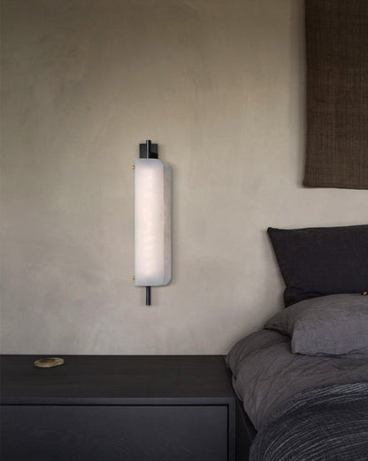 Modern Linear Black Metal Elegant Alabaster Pendant for Living room Lighting