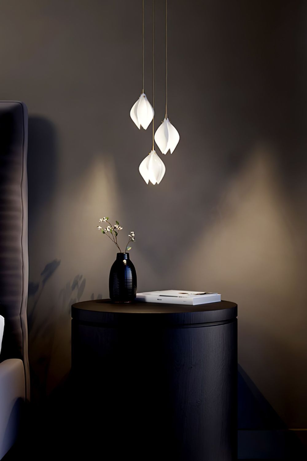 Gold Stem Ceramic Flower Chandelier - view 5 | morylighting