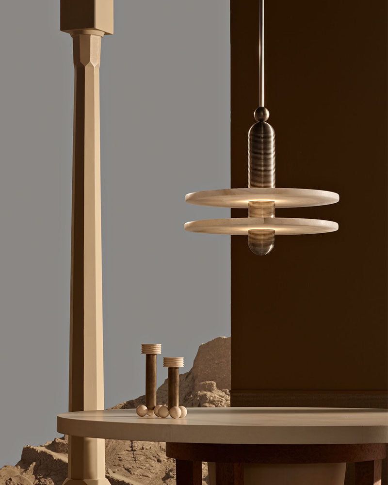 Alabaster Modern Marble Ring Pendant Light