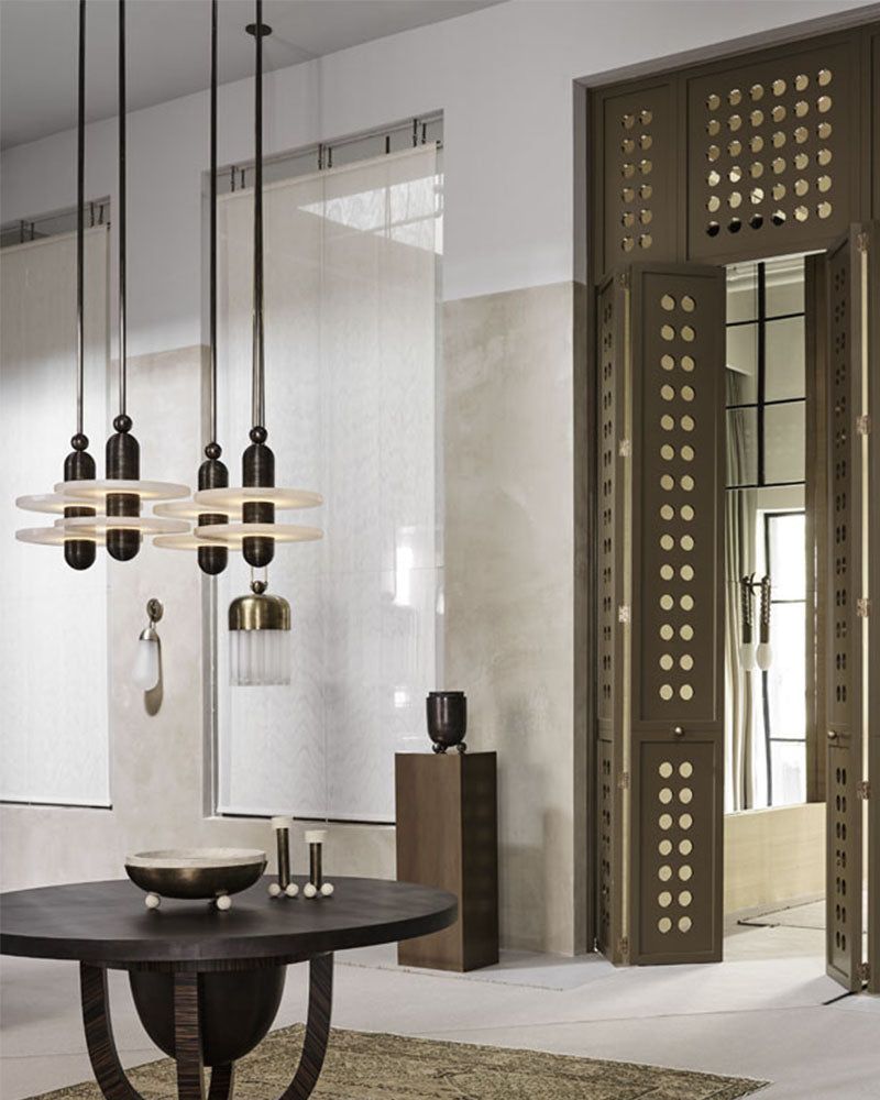 Alabaster Modern Marble Ring Pendant Light