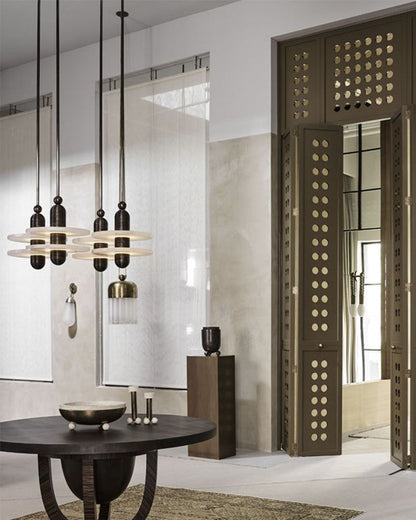 Alabaster Modern Marble Ring Pendant Light