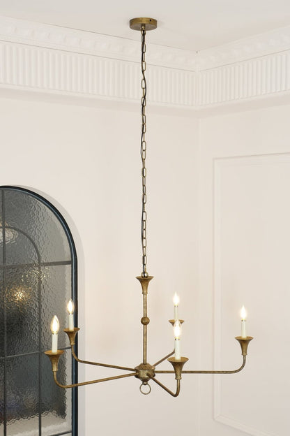 Rustic Vintage Cecil Chandelier - view 4 | morylighting