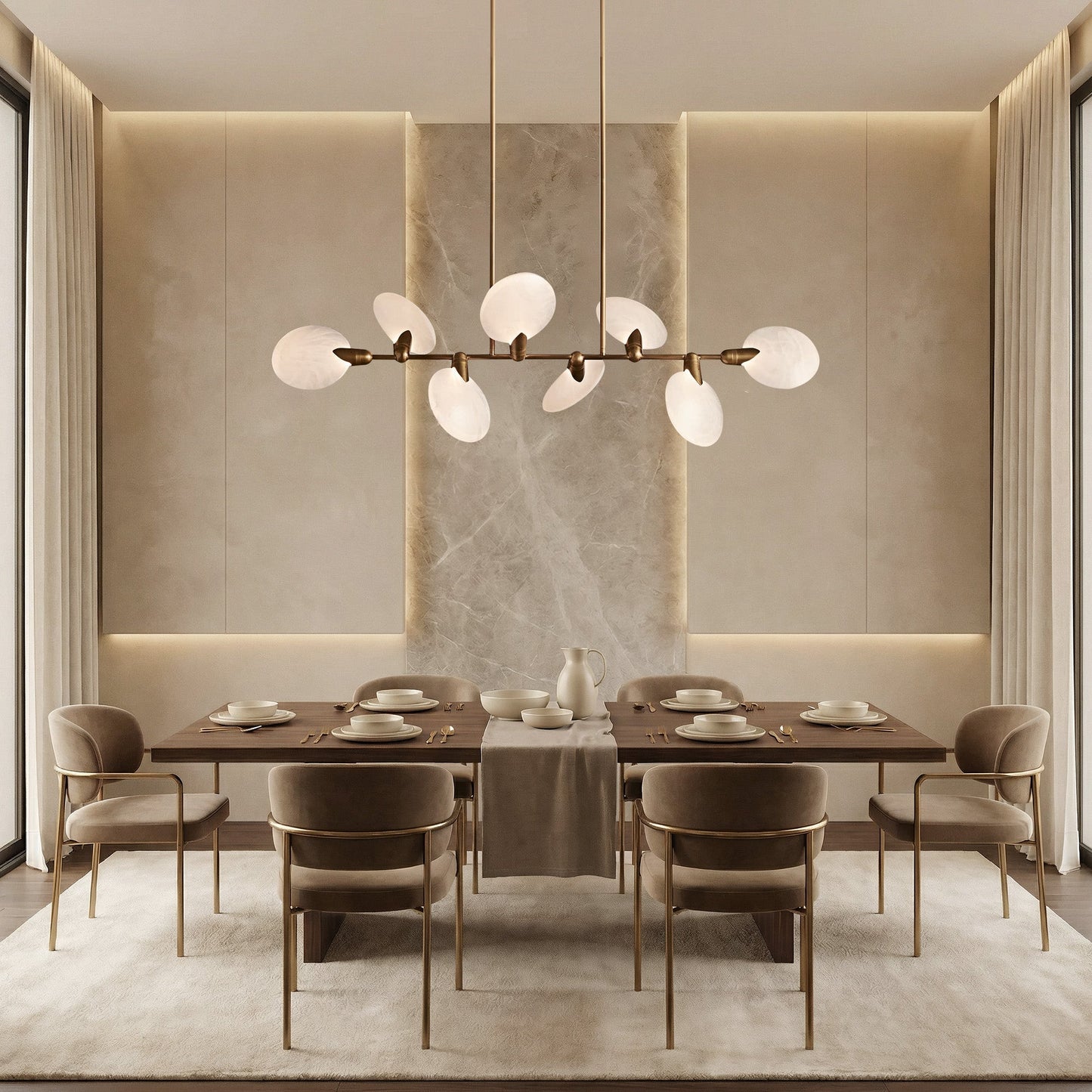 Lyla Linear Chandelier 62"74"