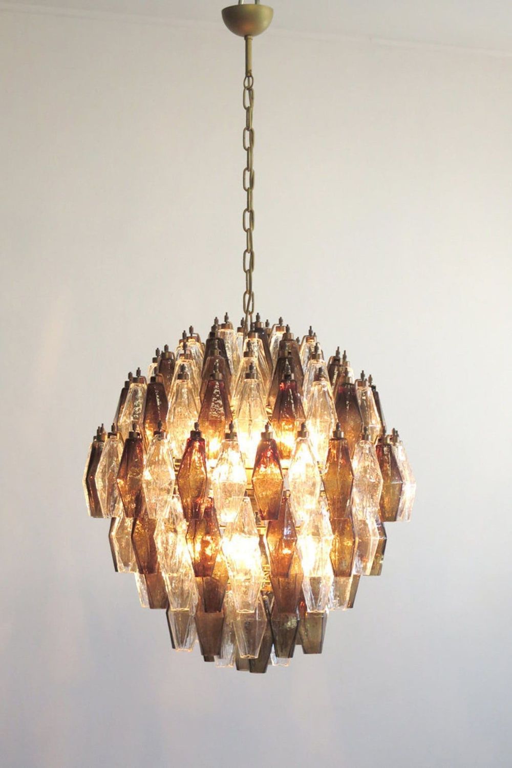 Art Poliedri Smoked Globe Chandelier - view 2 | morylighting