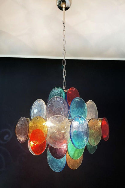 Art Glass Disc Pendant Light - view 2 | morylighting