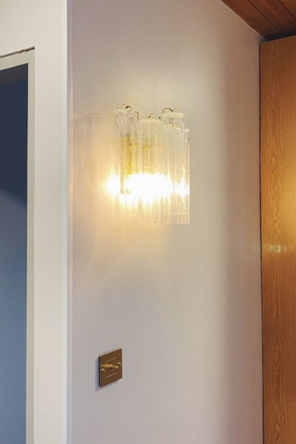 Art glass crystal wall lamp - view 2 | morylighting