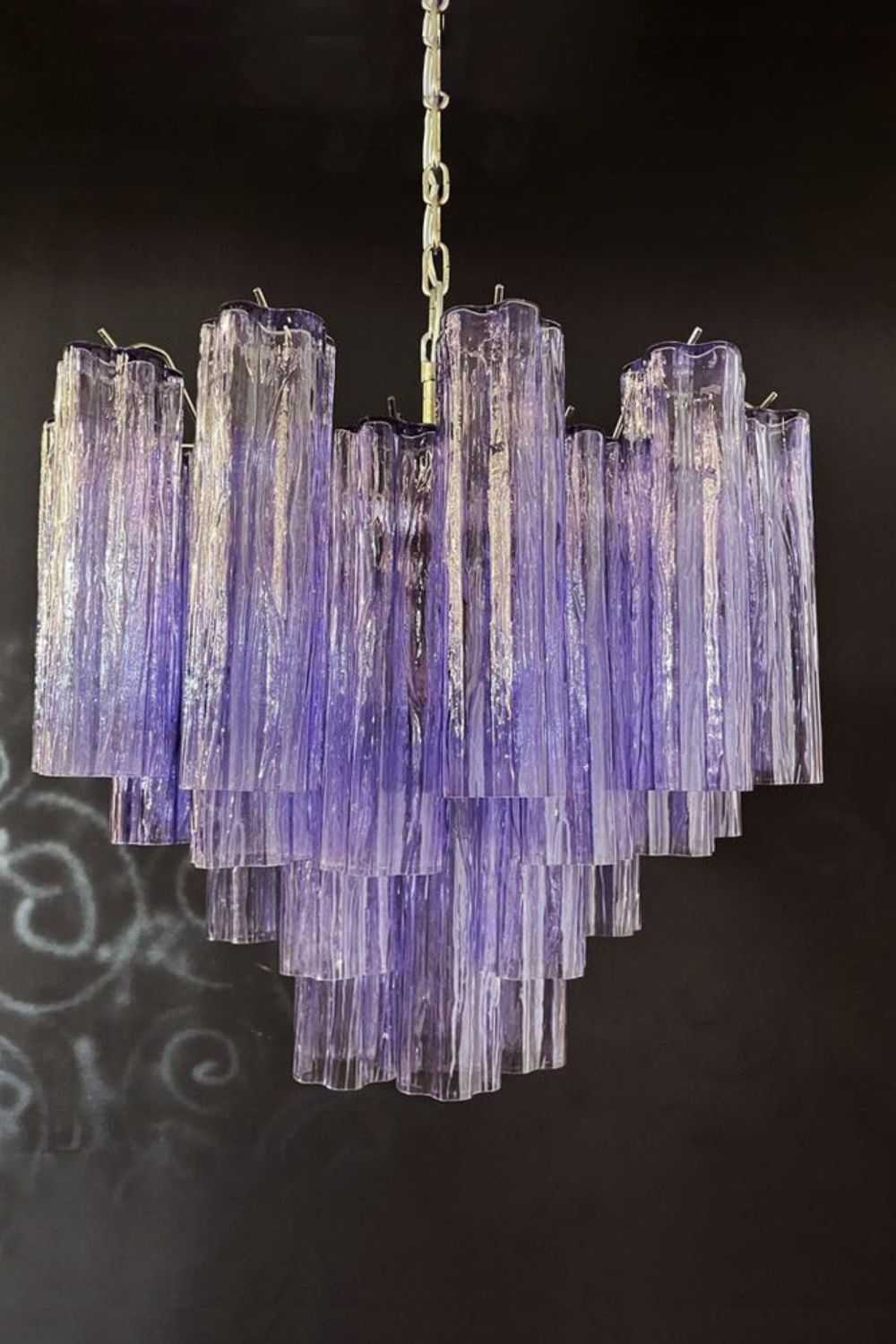 Amethyst Art Glass Pendant Chandelier - view 9 | morylighting