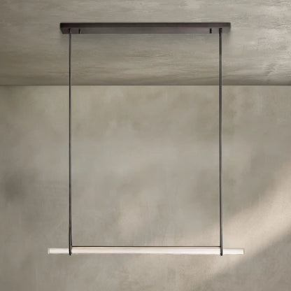Auburn Crystal Single Bar Linear Chandelier