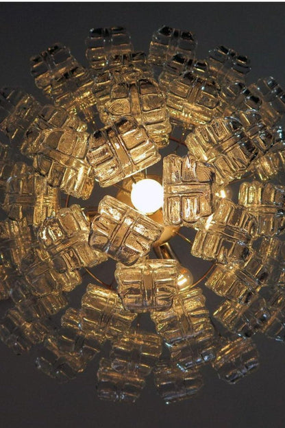 1970s Felci-Style Art Glass Tiered Chandelier - view 9 | morylighting