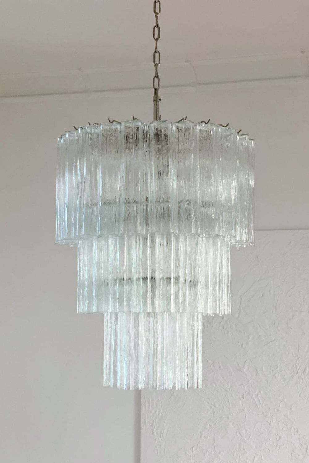 52-Tube Clear Art Glass Chandelier - view 4 | morylighting