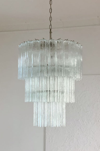 52-Tube Clear Art Glass Chandelier - view 4 | morylighting