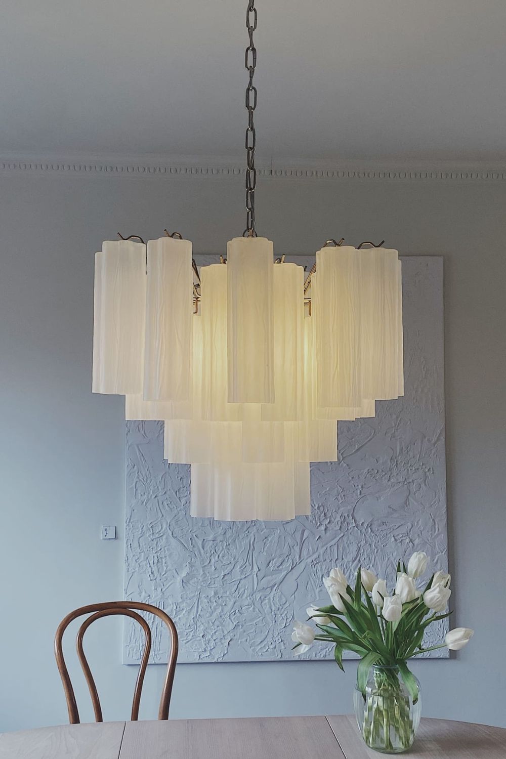 Art Opal Tube  Chandelier - 36 tubes - view 2 | morylighting