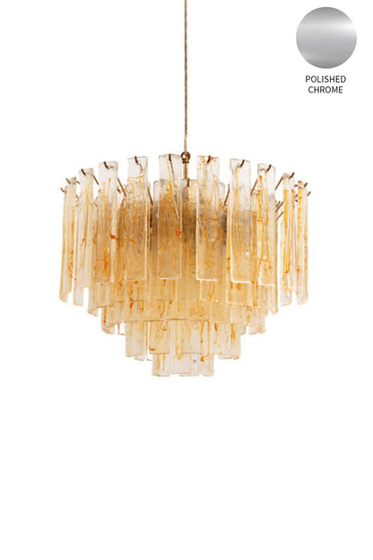 Amber Art Glass Tiered Chandelier - view 18 | morylighting