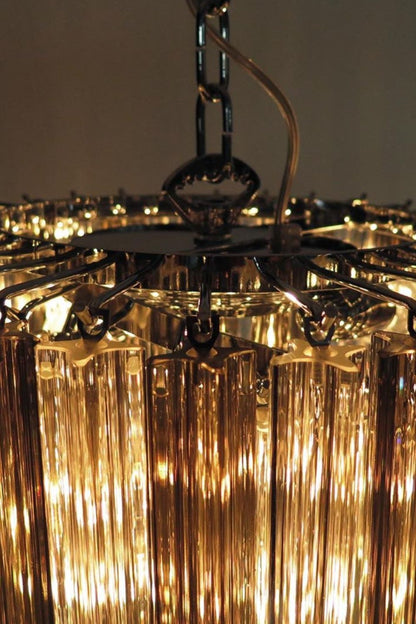 1983 Smoked Glass Prism Chandelier - view 5 | morylighting