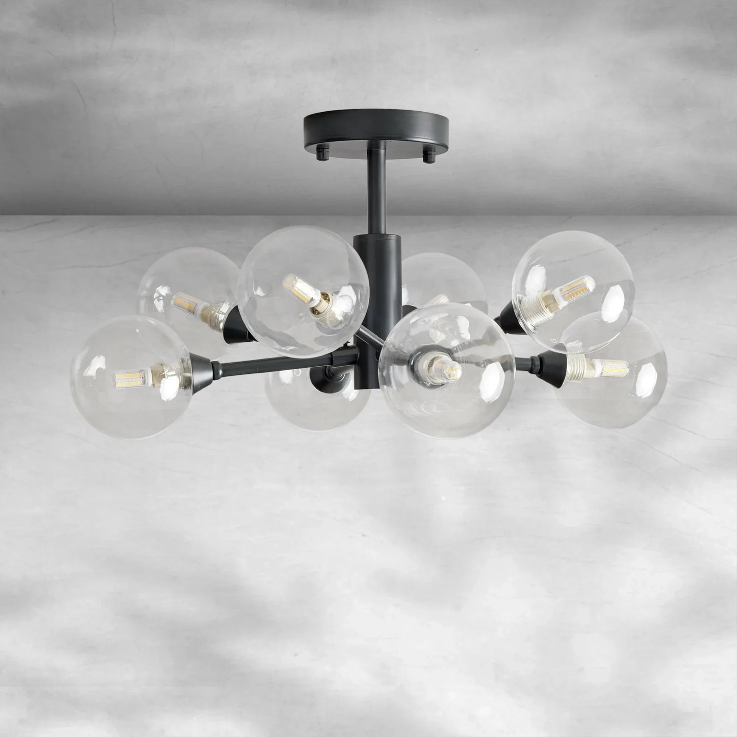 Apollo Moder Glass Ball Flushmount 20''36''47''