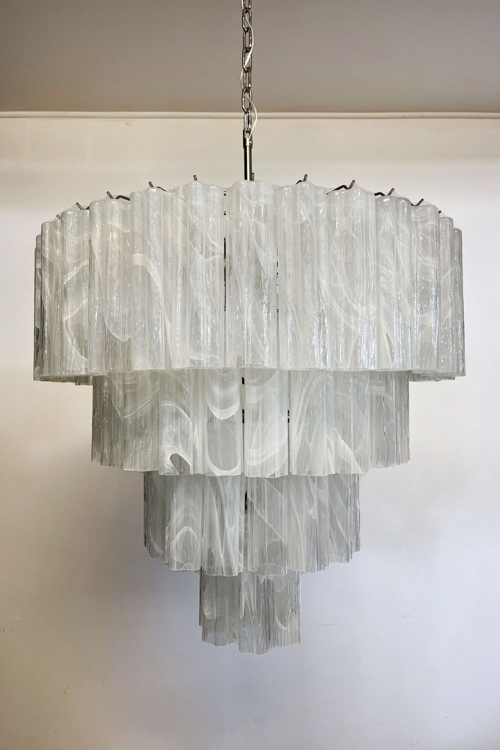 Art White Glass Tube Chandelier – 78 Pieces - view 15 | morylighting
