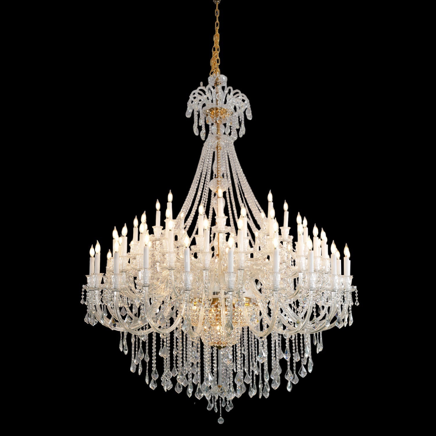Morylighting Grand Italianate Crystal Candle Chandelier - Background Shot
