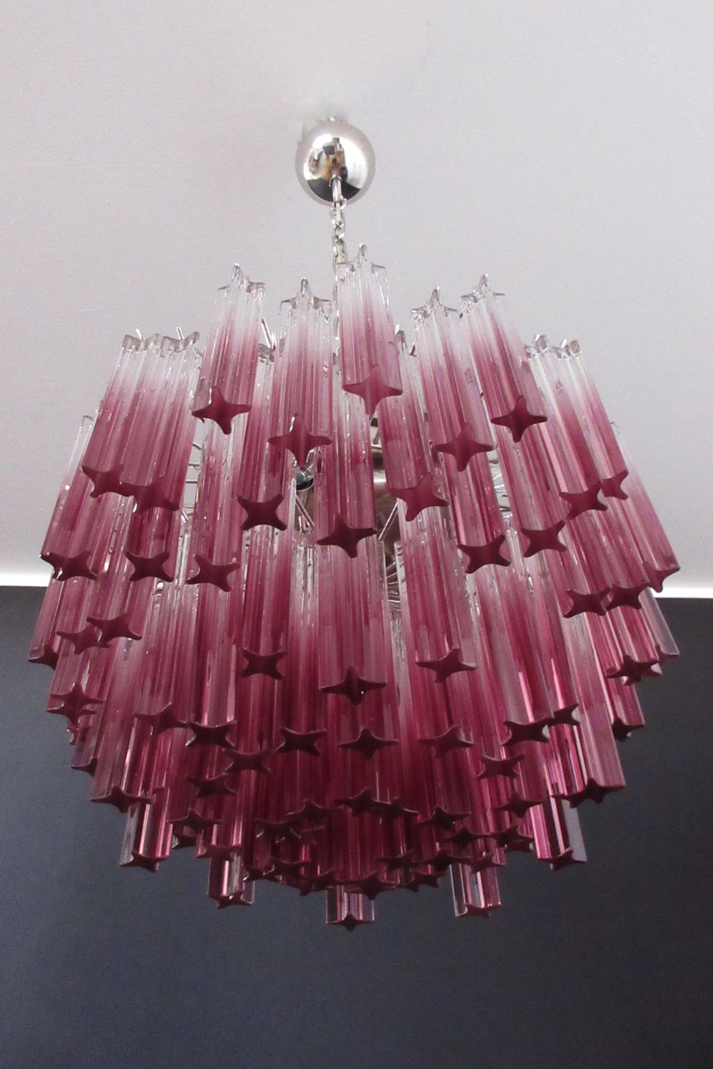 Amethyst Art Glass Prism Chandelier - view 8 | morylighting