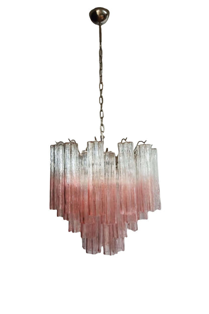 Pink Gradient Art Glass Tube Chandelier | morylighting