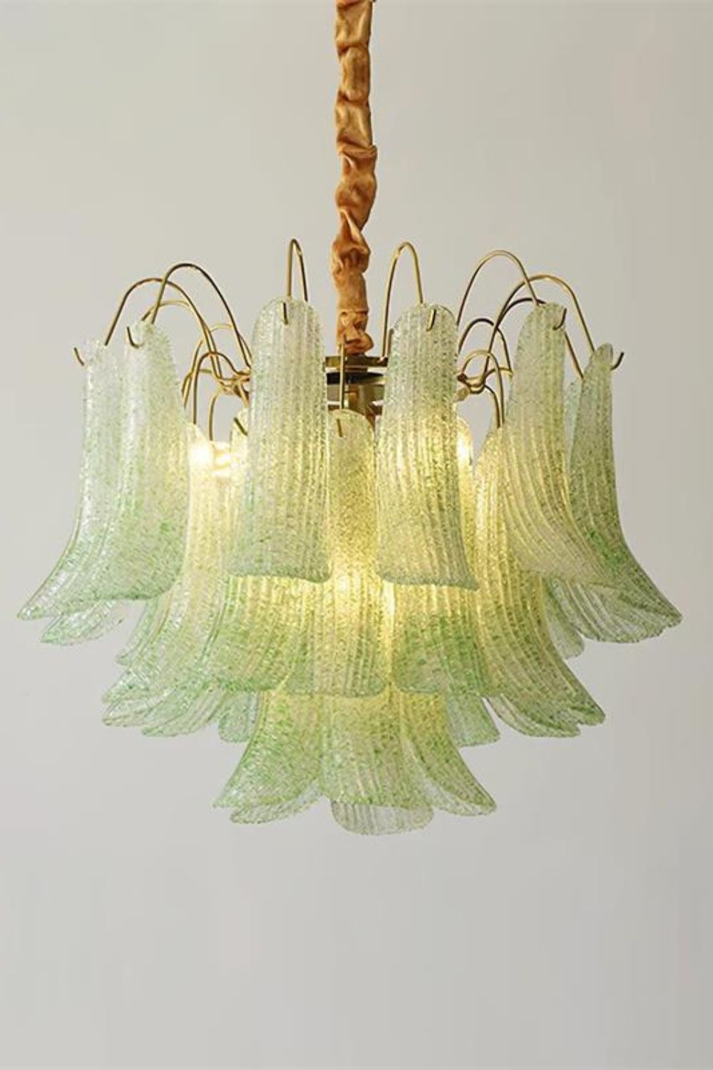 Mazzega Art Petal Stained Glass Chandelier - view 5 | morylighting