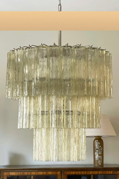 Amber Honey Art Glass Tube Chandelier - view 6 | morylighting
