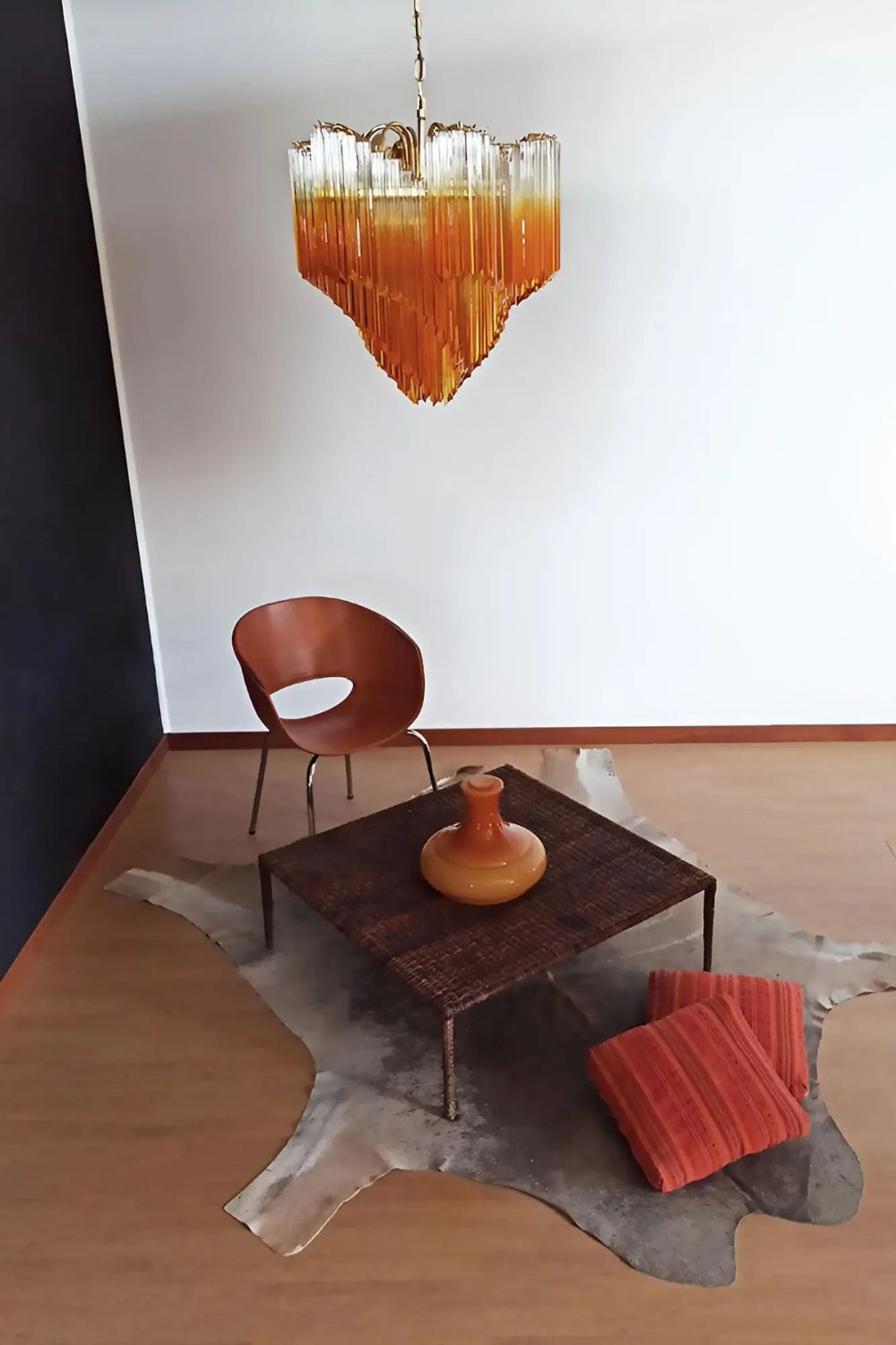 Shaded Amber Art Crystal Prism Chandelier - view 2 | morylighting