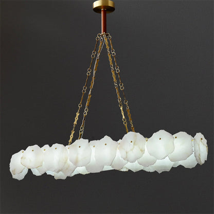 Morylighting Aura Alabaster Linear Chandelier - Background Shot