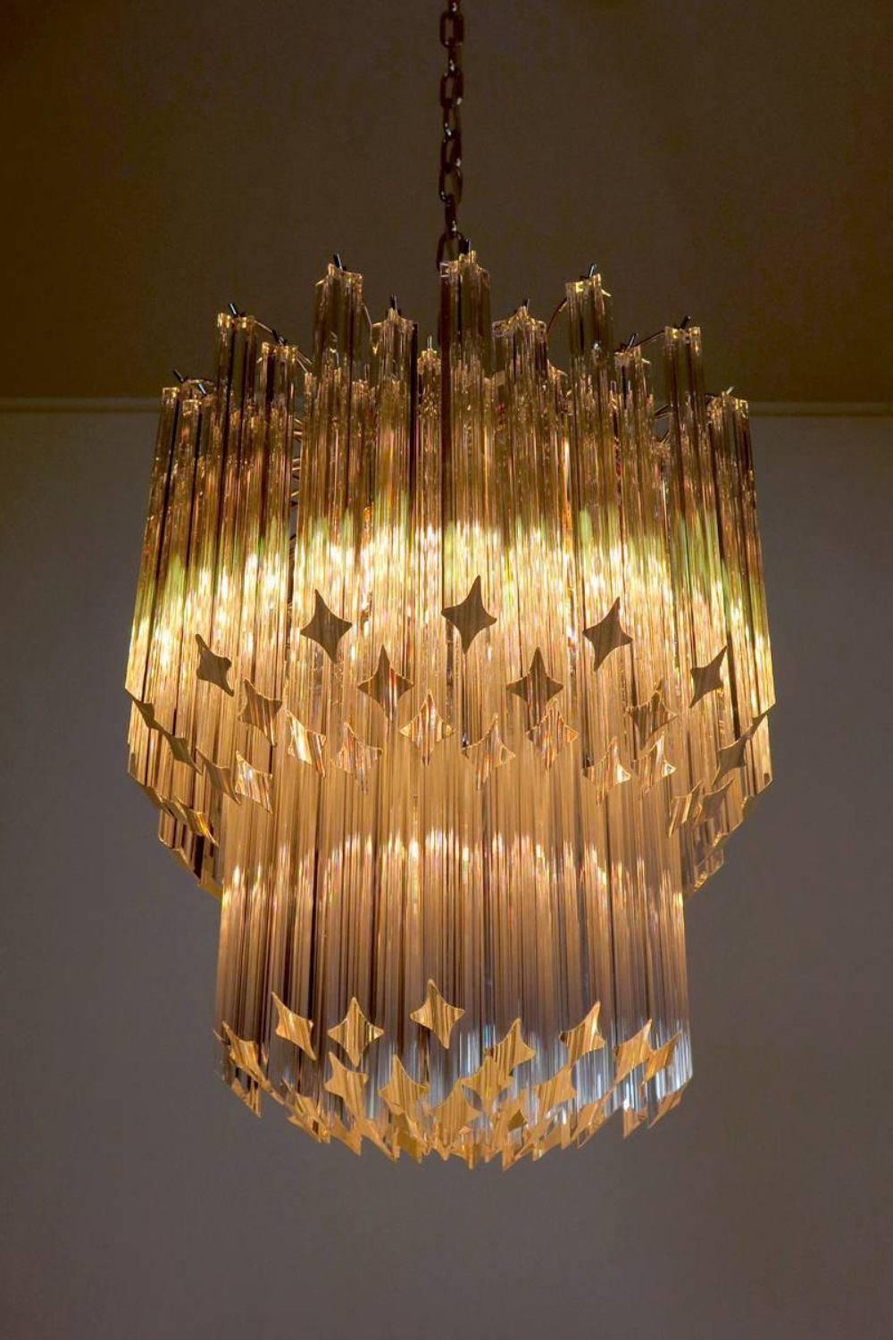 Venini Style Art Quadriedri Chandelier - view 4 | morylighting