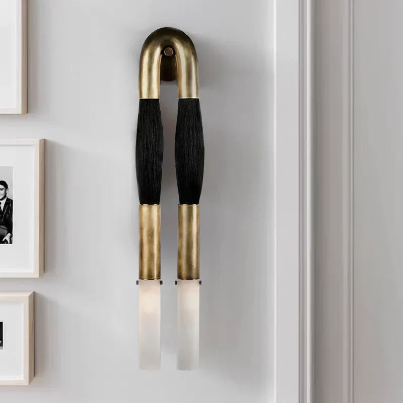 Double Head Antonia Horsehair Sconce