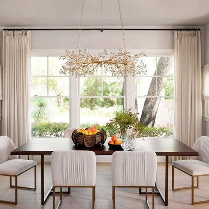 Fiore Linear Chandelier 43" 51" 68"W-Chandelier-morylighting-GOLD-43"-Morylighting