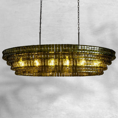 Glacien Oval Chandelier 54"W/65"W