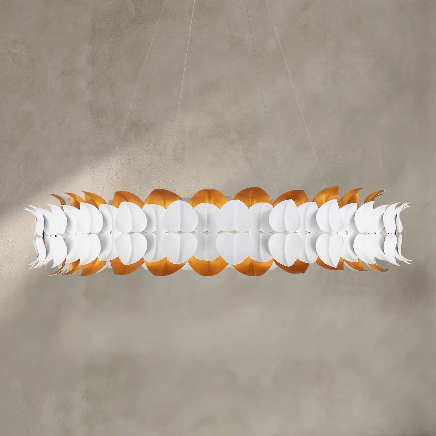 Darla Chandelier Sculpted Leaves 39"