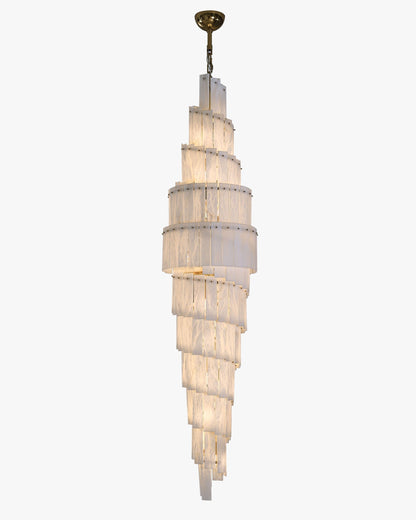 Tiered Alabaster Staircase Chandelier