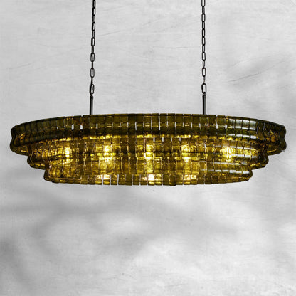 Glacien Oval Chandelier 54"W/65"W