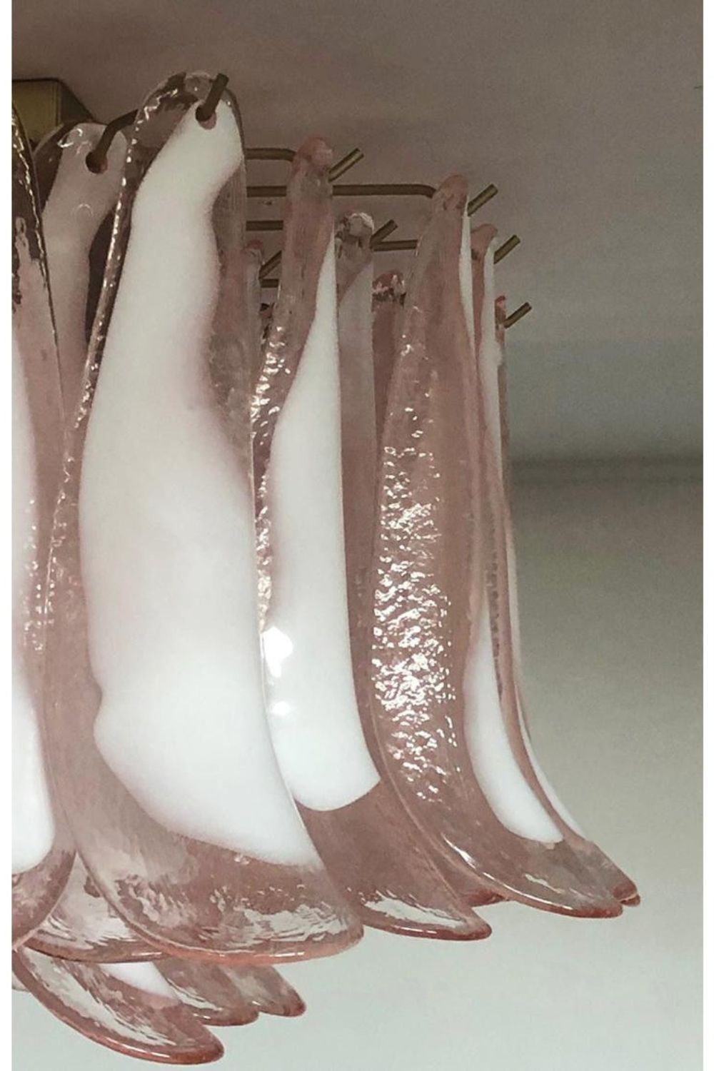1990s Italian Art Pink Flower Chandelier - view 16 | morylighting