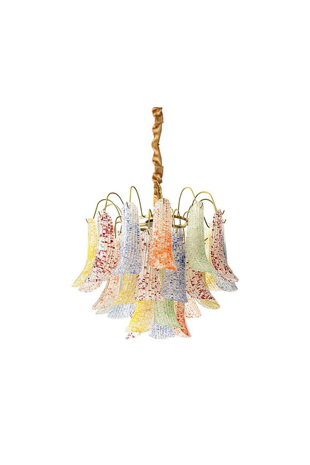 Mazzega Art Petal Stained Glass Chandelier | morylighting
