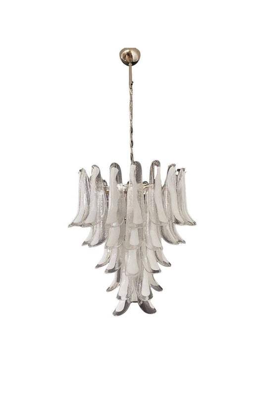 Clear Art Glass Petal Chandelier | morylighting
