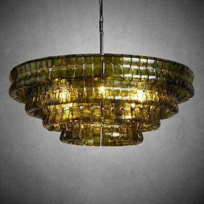 Glacien Round Glass Chandelier