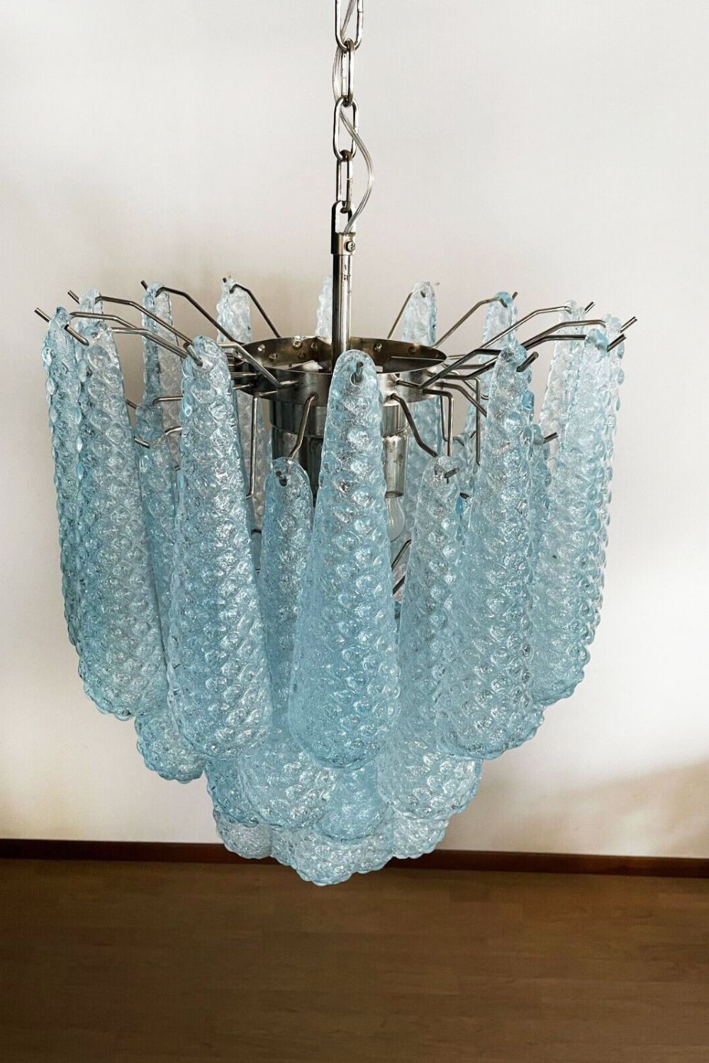 Vintage Italian Blue Art Teardrop Chandelier - view 8 | morylighting