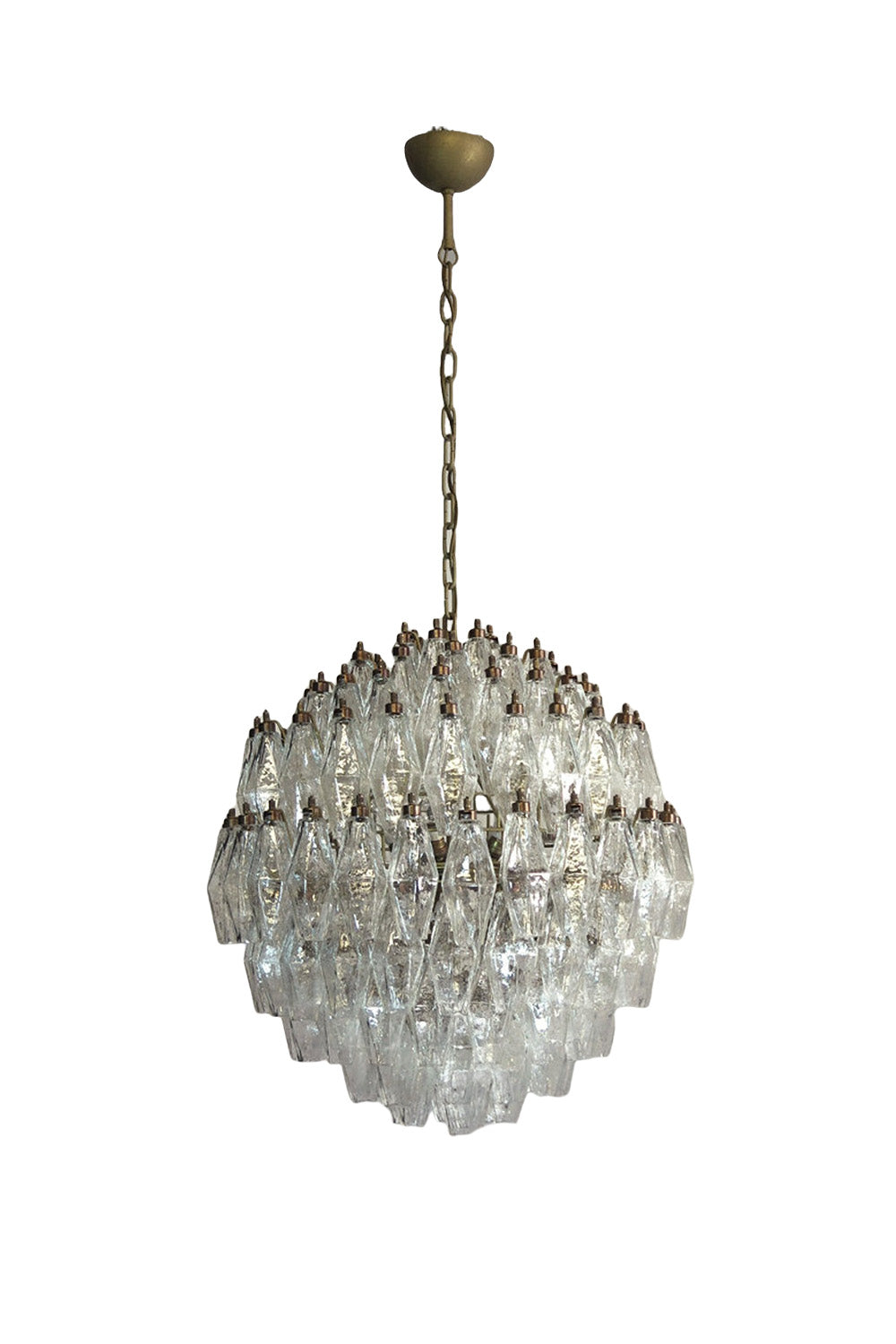 spherical Clear Art Polyhedron Glass Chandelier | morylighting
