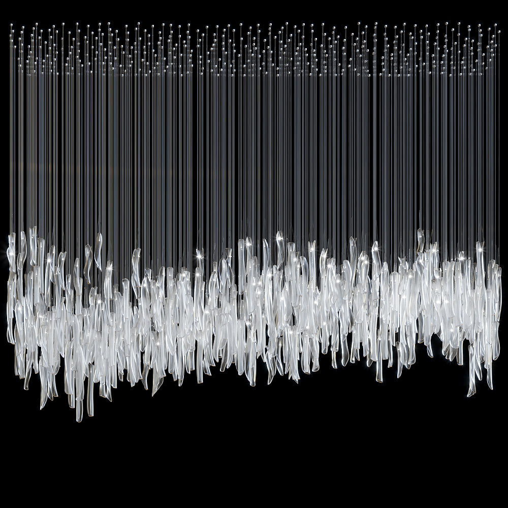 Linear Tube Cluster Chandelier