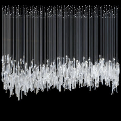 Linear Tube Cluster Chandelier