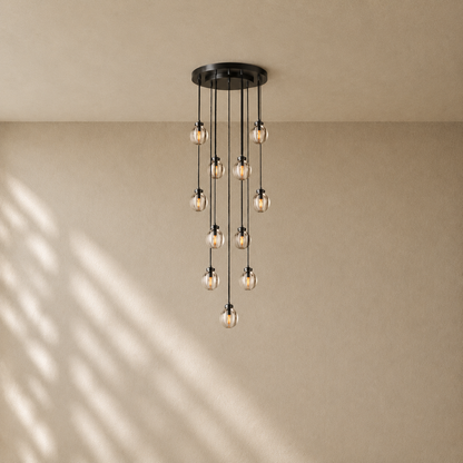Pearly Round Chandelier