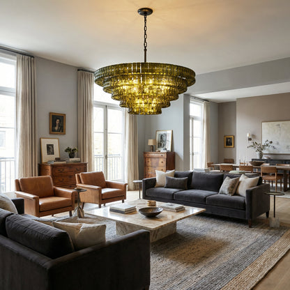 Ghiaccio Round Chandelier 24"36"48"60"