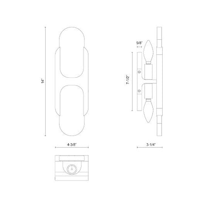 Hopkins Alabaster Sconce 9"–17"